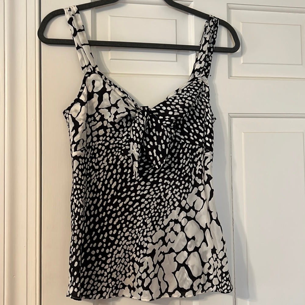 Black & White Silk Cami